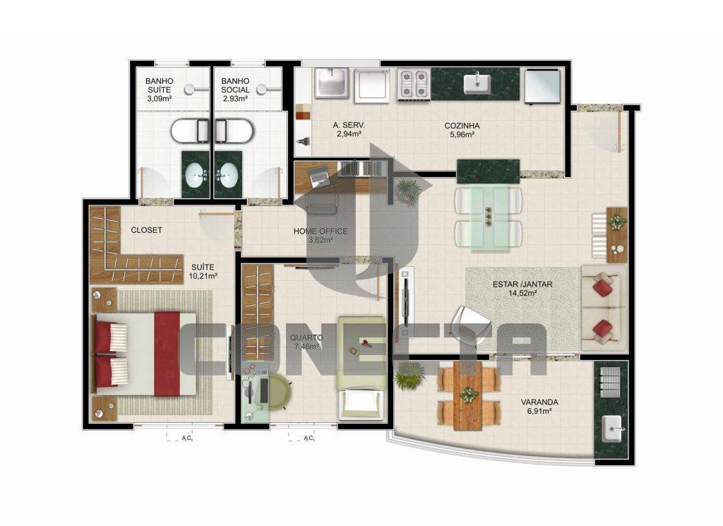 Apartamento à venda com 2 quartos, 68m² - Foto 38